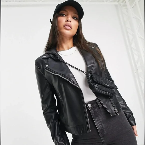 ASOS Jackets Coats Asos Tall Ultimate Faux Leather Biker
